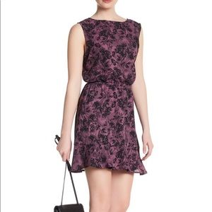 Cupcakes & Cashmere Purple Floral Blouson Dress XS